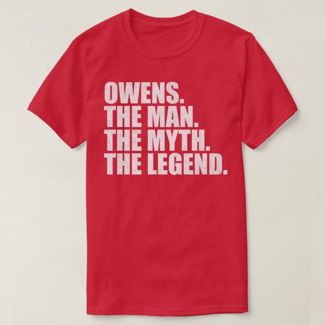 Camiseta OwensOwens Nome da família Owens sobrenome Owens S (Frente do Design)