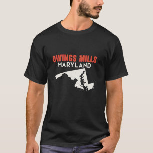 Camiseta Owings Mills Maryland EUA State America Viagem Mar