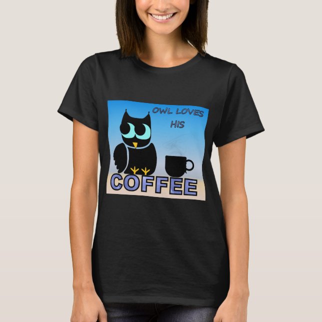 Camiseta Owl ama seu café (Frente)
