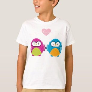 Camiseta OWL AMOR: garota brilhante + menino