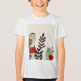 Camiseta  Owl and a bird 