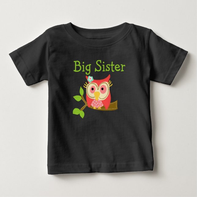 Camiseta Owl Big Sister (Frente)