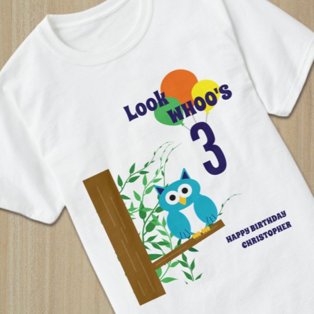 Camiseta Owl Birthday (Criador carregado)