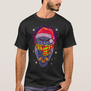 Camiseta Owl Christmas Reindeer Antlers Xmas Kids Garotos G
