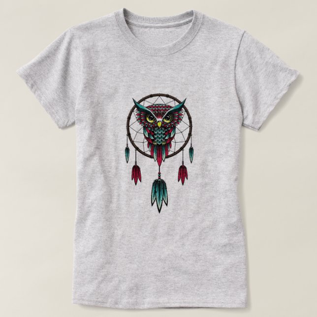 Camiseta Owl Dream Catcher (Frente do Design)