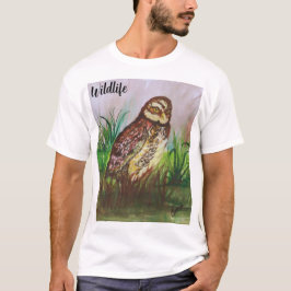 Camiseta Owl in nature watercolor wallpaper decor art