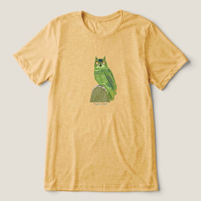 Camiseta Owl on cactus  (Design frontal)