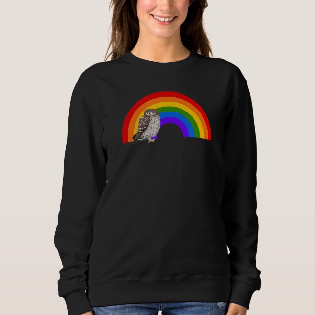 Camiseta Owl Rainbow Bird Birdwatcher Animal Biologista (Frente)