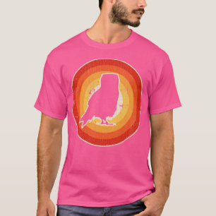 Camiseta Owl Retro Sunset Vintage 60 anos 70 para Homens Me