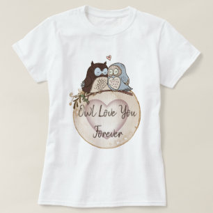 Camiseta Owl Te Ama Para Sempre
