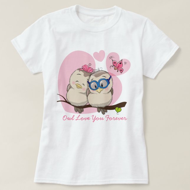 Camiseta Owl Te Ama Para Sempre (Frente do Design)
