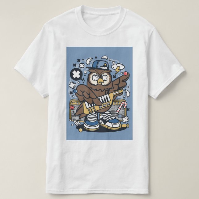 Camiseta Owl Trippy Lollipop pop art (Frente do Design)