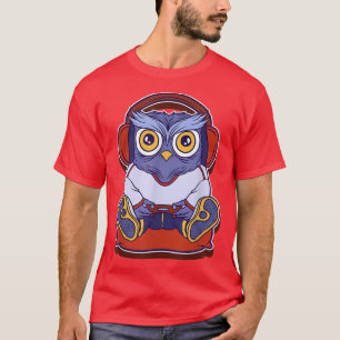 Camiseta Owl Tshirt Kids Men Women Nocturnal Night Mu