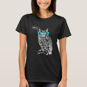 Camiseta Owl Whom Who Glasses Funny Grammar