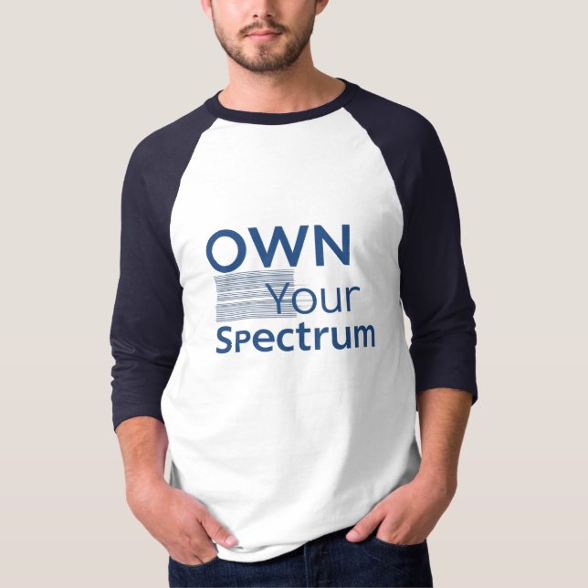 Camiseta Own Your Spectrum – Autism Awareness Month Blue  (Frente)