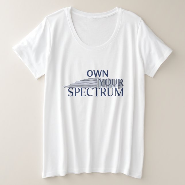 Camiseta Own Your Spectrum – Autism Awareness Month Blue  (Frente do Design)