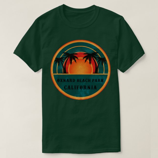 Camiseta Oxnard Beach Park Carolina Beach Retro Sunset (Frente do Design)