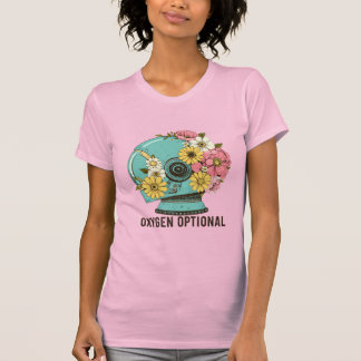 Camiseta Oxygen Optional – Whimsical Astronaut Helmet with 