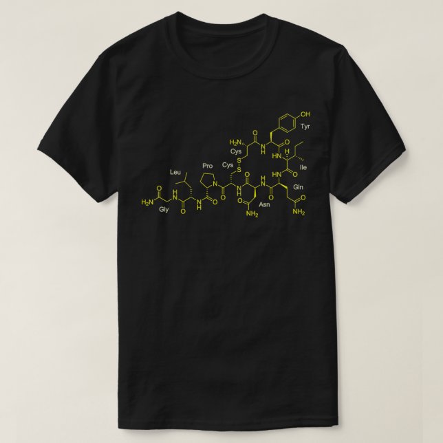 Camiseta Oxytocin Molecule Love Professor de Química (Frente do Design)
