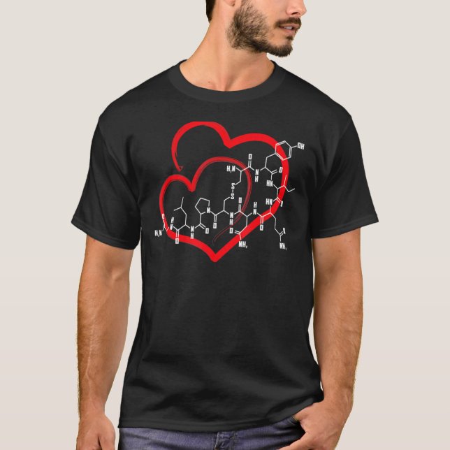 Camiseta Oxytocin Molecule Love Professores de Ciências (Frente)