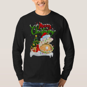 Camiseta Oyster Xmas Decorations Papais noeis Oyster Christ