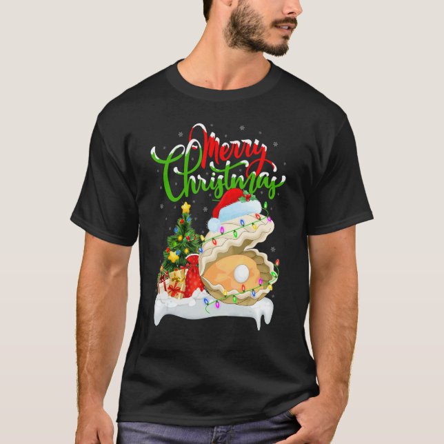 Camiseta Oyster   Xmas Decorations Santa Oyster Christmas (Frente)