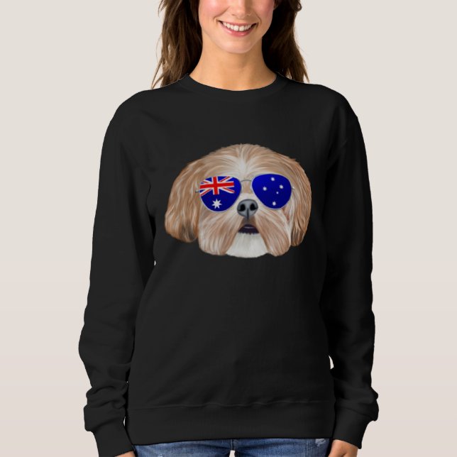 Camiseta OZ Flag Shih Tzu Dog Australia Pocket (Frente)