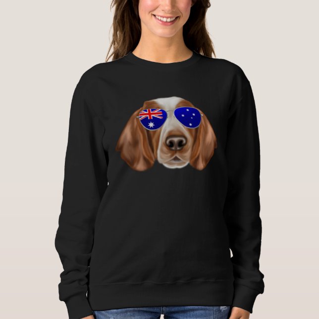 Camiseta OZ Flag Welsh Springer Spaniel Dog Australia Pocke (Frente)