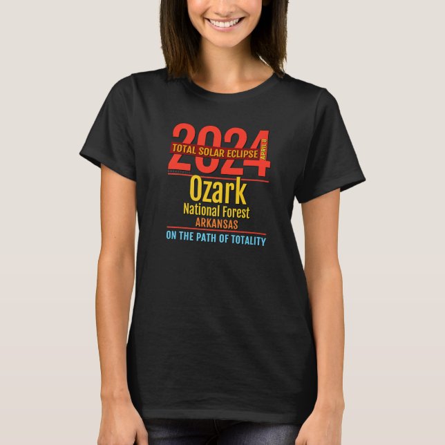Camiseta Ozark National Forest Arkansas Total Solar Eclipse (Frente)