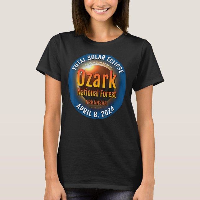 Camiseta Ozark National Forest Arkansas Total Solar Eclipse (Frente)