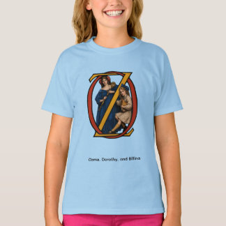 Camiseta Ozma, Dorothy e Billina de "Ozma de Oz"