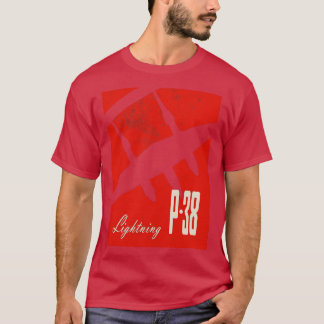 Camiseta P38 Lightning aeronave de combate da Segunda Guerr