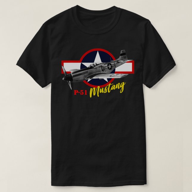 Camiseta P51 Mustang norte-americano (Frente do Design)
