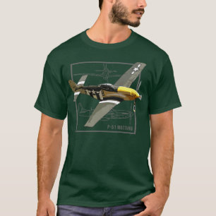 Camiseta P51 Mustang WW2 Fighter Plane