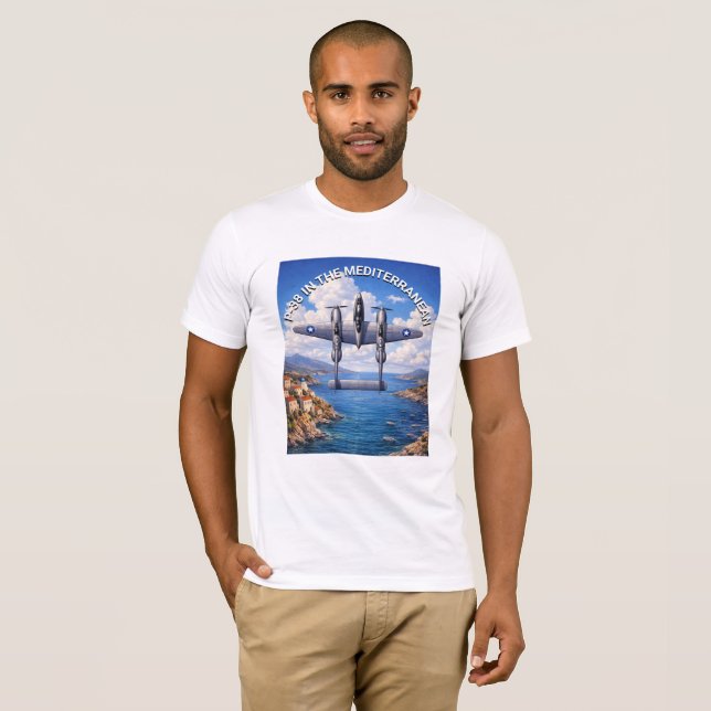 Camiseta P-38 Lightning no Teatro do Mediterrâneo (Frente Completa)