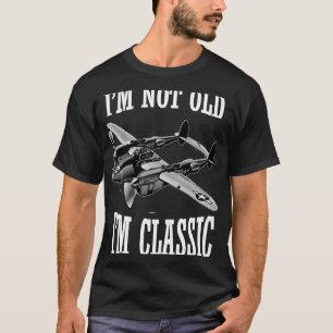 Camiseta P 38 Relâmpago perfeito para aviões voadores