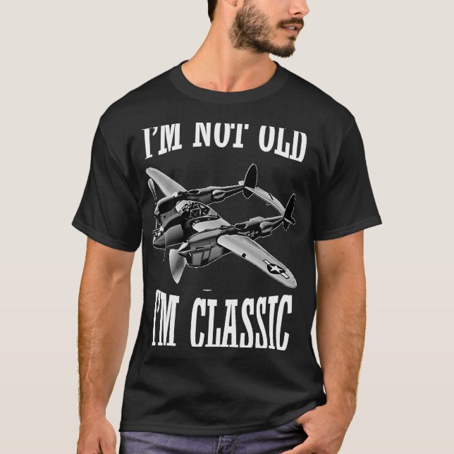 Camiseta P 38 Relâmpago perfeito para aviões voadores (Frente)