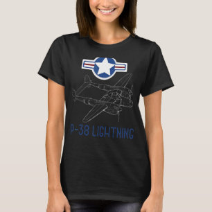 Camiseta P 38 Transportadora De Aeronaves De Combate À Luz 