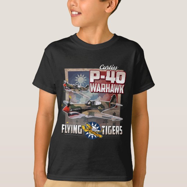 Camiseta P-40 Tigres Voadores Warhawk (Frente)