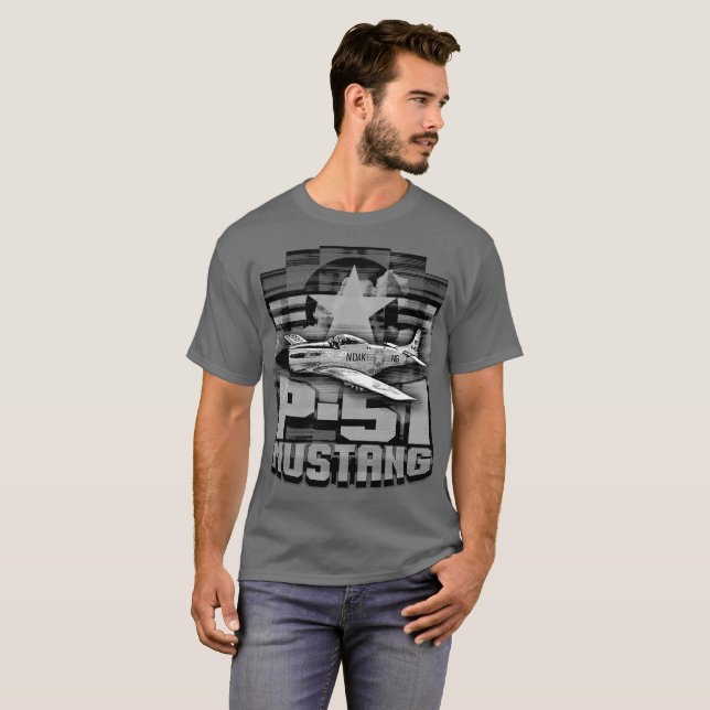 Camiseta P-51 Mustang (Frente Completa)