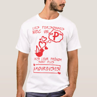 Camiseta p amoureuse prenom citation lettre personne