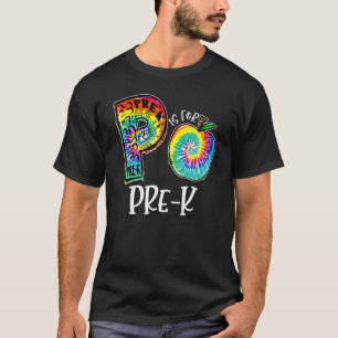 Camiseta P É Para Estudante Pré-K Tie Dye De Volta Para Sch