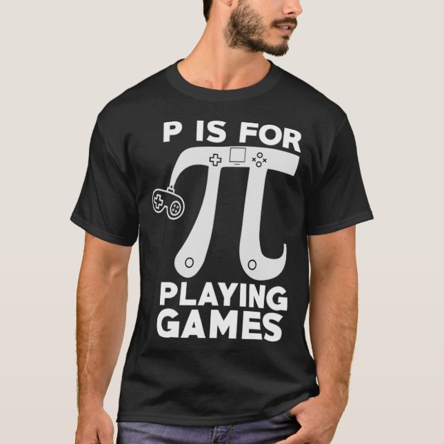 Camiseta P é Para Jogar Jogos Pi Símbolo de Matemática dive (Frente)