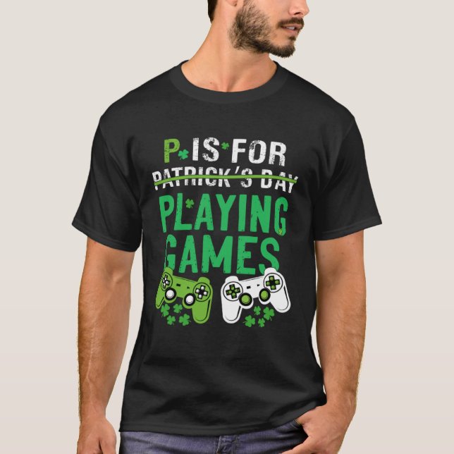 Camiseta P é para jogar jogos Rua dia jogador de Patrick (Frente)