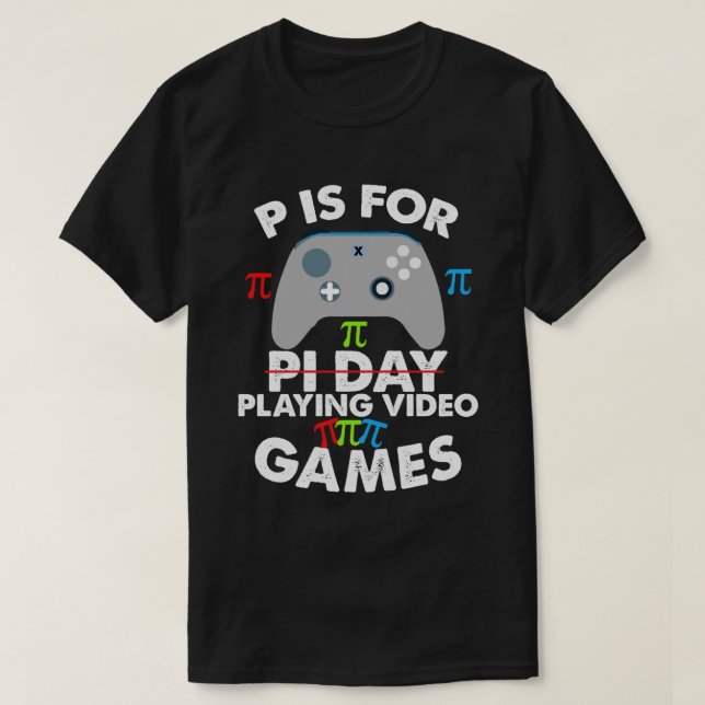 Camiseta P é para jogar Videos games (Frente do Design)