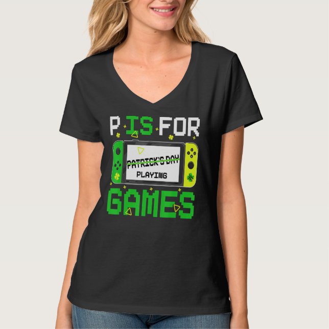 Camiseta P É Para Jogar Videos games Rapazes Ruas Engraçada (Frente)