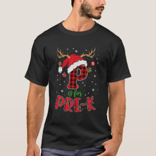 Camiseta P É Para O Professor De Natal Pré-k Vibes Buffalo