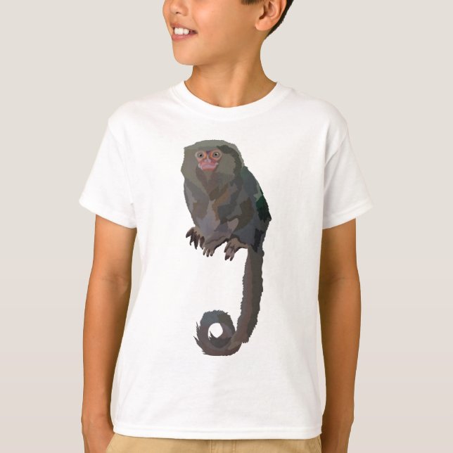 Camiseta P é para Pygmy Marmoset (Frente)