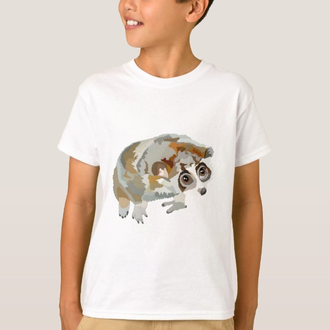 Camiseta P é para Pygmy Slow Loris (Frente)