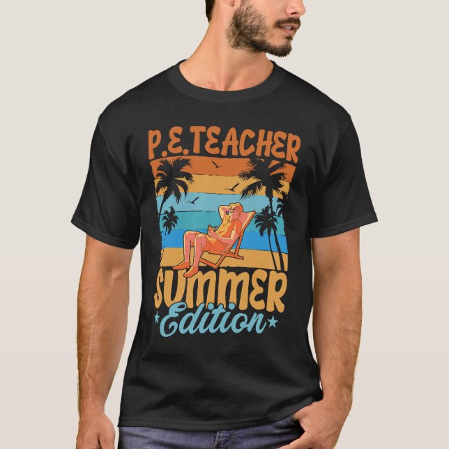 Camiseta P E Professor Summer Edition Escola Educacional (Frente)